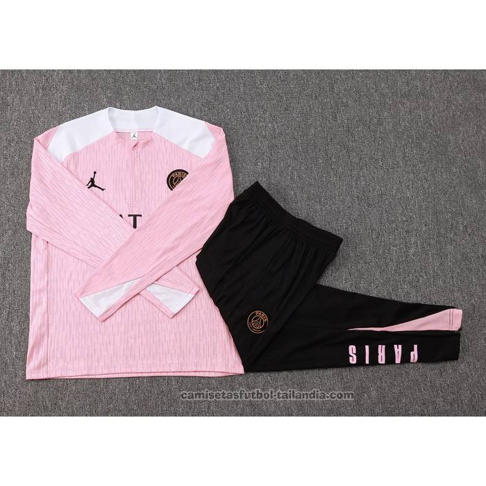 Chandal de Sudadera del Paris Saint-Germain Jordan Nino 24/25 Rosa